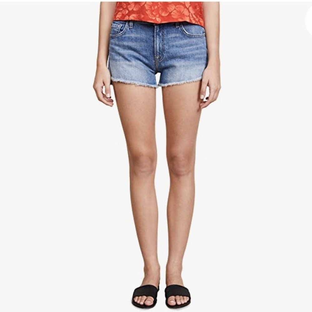 7 For All Mankind Cut Off Step Hem Shorts